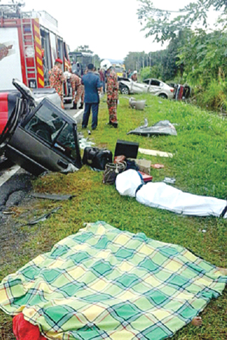 Pile-up claims 8 from 2 families